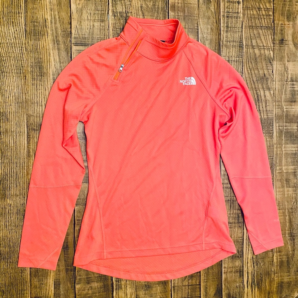 North Face Flashdry Pullover in Coral